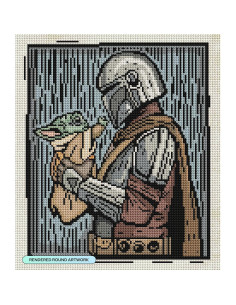 Kit de Pintura de Diamante The Mandalorian 33x38 cm - Diamond Art Club 2