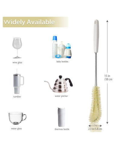 Paquete de 2 cepillos de limpieza Kwude 40.64 cm Beige