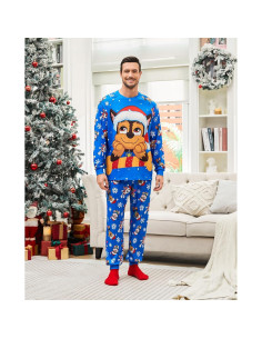 Conjunto de Pijamas Navideños Paw Patrol para Mamá e Hijo 2