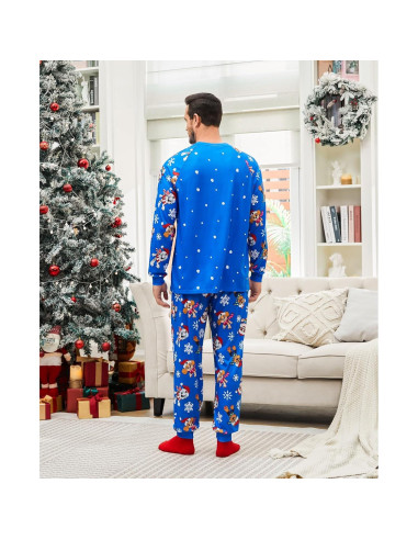 Conjunto de Pijamas Navideños Paw Patrol para Mamá e Hijo