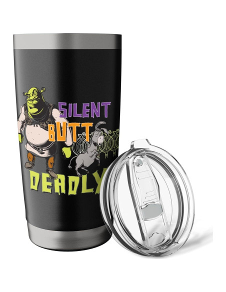 Vaso Térmico Acero Inoxidable Shrek 591 ml Aislado