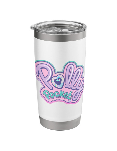 Vaso Térmico Acero Inoxidable Polly Pocket 591 ml Blanco