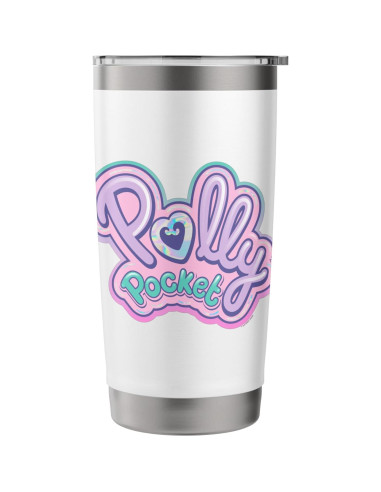 Vaso Térmico Acero Inoxidable Polly Pocket 591 ml Blanco