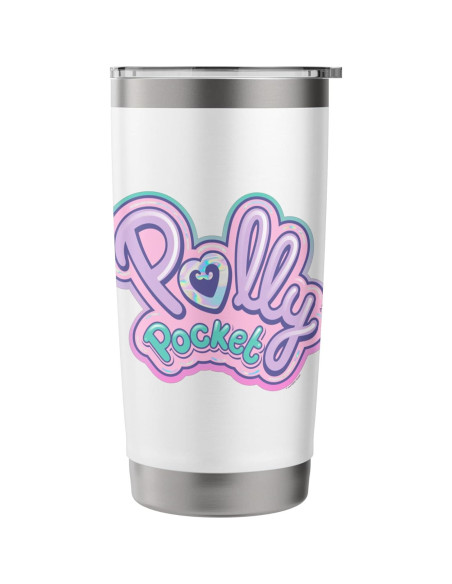 Vaso Térmico Acero Inoxidable Polly Pocket 591 ml Blanco