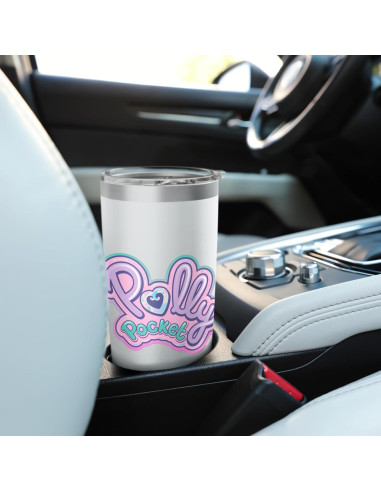 Vaso Térmico Acero Inoxidable Polly Pocket 591 ml Blanco