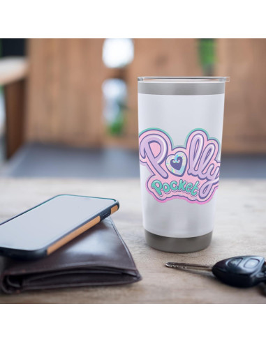 Vaso Térmico Acero Inoxidable Polly Pocket 591 ml Blanco