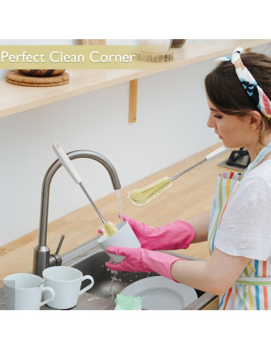 Paquete de 2 cepillos de limpieza Kwude 40.64 cm Beige