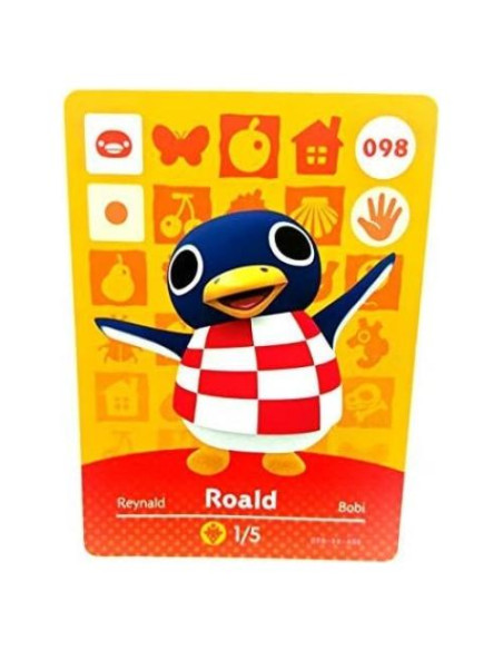 Tarjeta Amiibo Animal Crossing Roald 098 - Nintendo