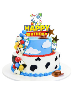 57 Piezas Adornos de Pastel Temáticos Ocool - Cielo, Nubes y Vacas