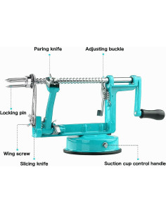 Pelador y descorazonador de manzanas ACOTUM 3 en 1 acero inoxidable 2