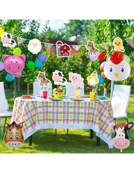 5 Globos de Aluminio de Animales de Granja LYK