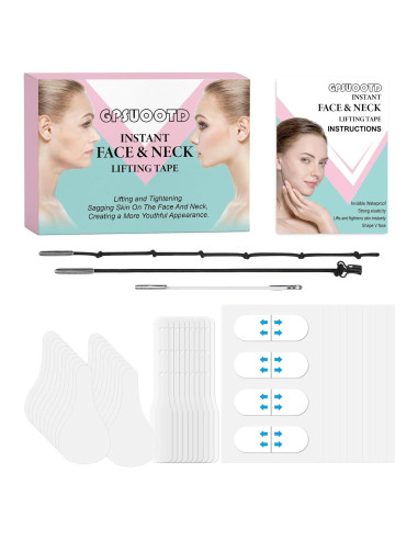 Cintas para Levantar la Cara Gpsuootd - 60 Pcs Parches Desechables