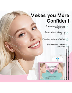 Cintas para Levantar la Cara Gpsuootd - 60 Pcs Parches Desechables 2