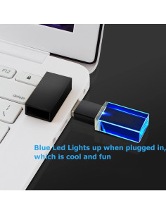 Unidad Flash USB 64GB SHARE SUNSHINE Cristal Negro LED 2