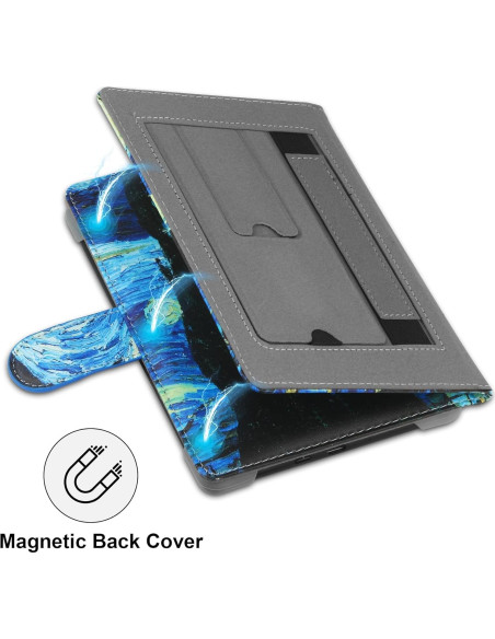 Funda Universal de Cuero SOMEI para E-Book 6-6.8'' Noche Estrellada