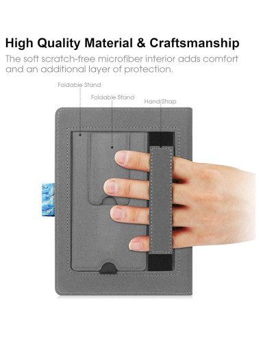 Funda Universal de Cuero SOMEI para E-Book 6-6.8'' Noche Estrellada