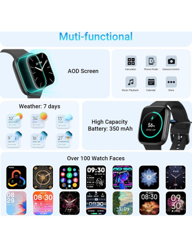 Reloj Inteligente Tensky GTX20 AMOLED 1.85" Fitness Bluetooth