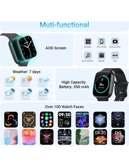 Reloj Inteligente Tensky GTX20 AMOLED 1.85" Fitness Bluetooth