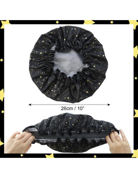 Gorras de Ducha Reutilizables TCOTBE 4 Piezas Doble Capa