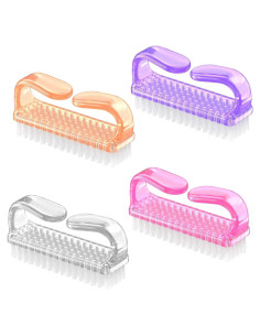 Paquete de 4 cepillos de uñas HANVEY con mango ergonómico