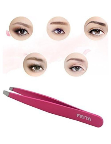 Pinzas de Precisión FEITA Rosa - Acero Inoxidable - 2 Piezas