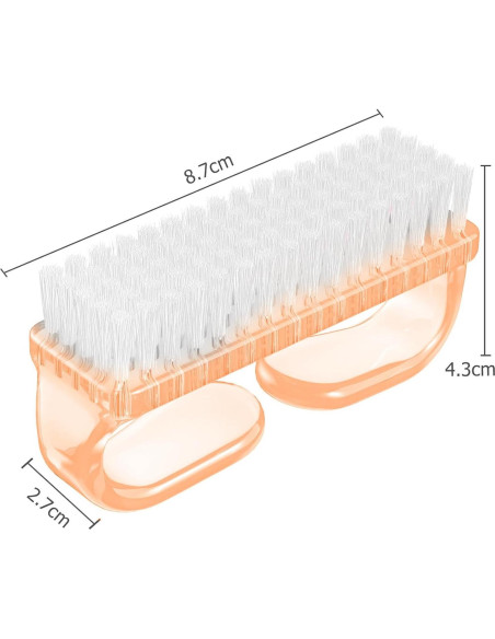 Paquete de 4 cepillos de uñas HANVEY con mango ergonómico