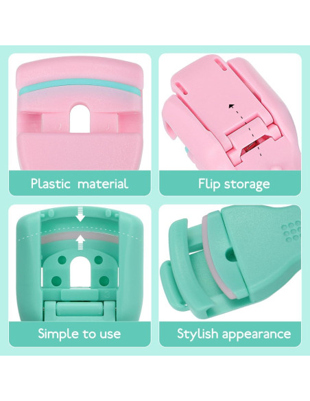 Rizador de Pestañas Beaupretty 2 Piezas Plástico Rosa y Azul