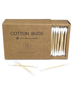 200 Bastones de Algodón Ecológicos Egaageoi - Limpieza y Maquillaje