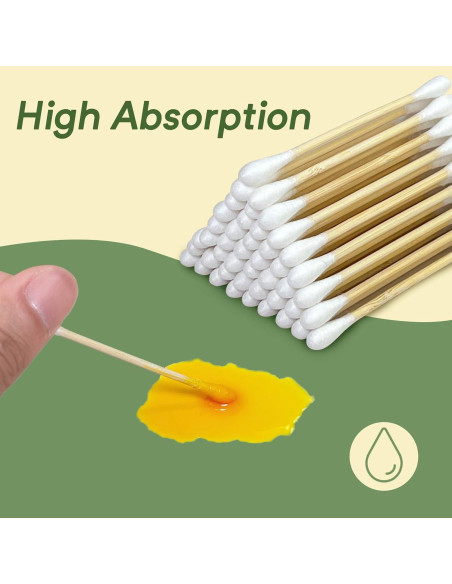 200 Bastones de Algodón Ecológicos Egaageoi - Limpieza y Maquillaje