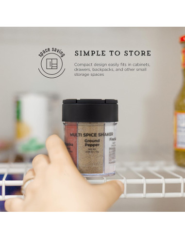 Contenedor Redondo de Especias Kamenstein 6 Compartimentos 10.2 cm