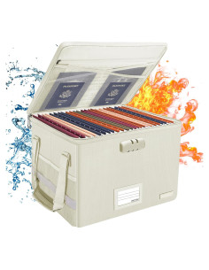 Caja de Archivo a Prueba de Fuego ENGPOW Beige 39.4x30.9x25.4 cm