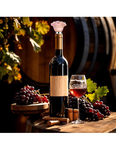 2 Tapones de Vino Rosado CIATBYYJ Reutilizables 16x11.5 cm