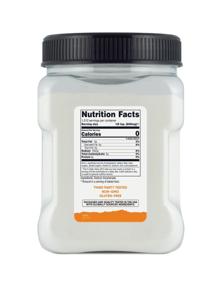 Bicarbonato de sodio Nutricost 907g - Multiusos para hornear y limpiar