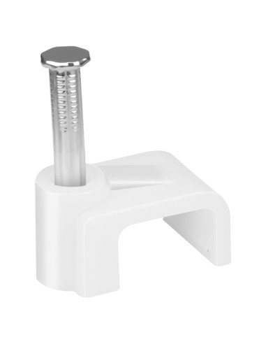 Clips de Cable Planos LeMotech 200pcs 10mm para Gestión de Cables