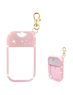 Funda de Silicona Touchland 30 ml con Llavero Rosa Brillante