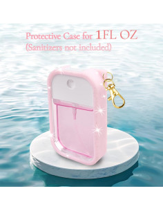 Funda de Silicona Touchland 30 ml con Llavero Rosa Brillante 2