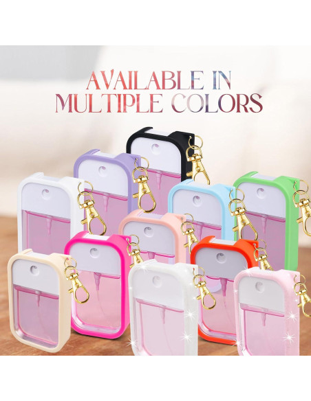 Funda de Silicona Touchland 30 ml con Llavero Rosa Brillante