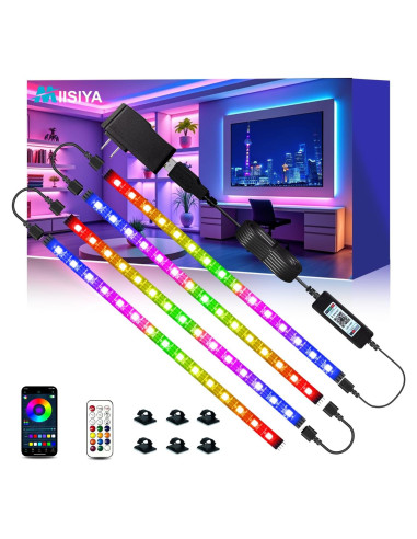 Tiras de luz LED RGB Miisiya con control remoto 213 modos