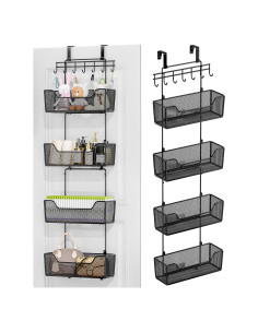 Organizador Colgante de Puerta HapiRm con 4 Cestas Metálicas