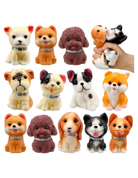 12 Pelotas de Estrés Perro Squeeze Blueweenly con Casas