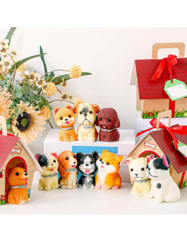 12 Pelotas de Estrés Perro Squeeze Blueweenly con Casas