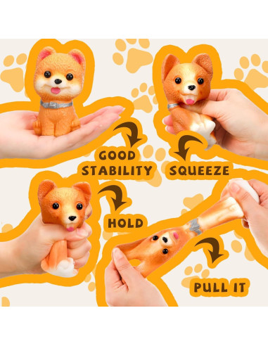 12 Pelotas de Estrés Perro Squeeze Blueweenly con Casas