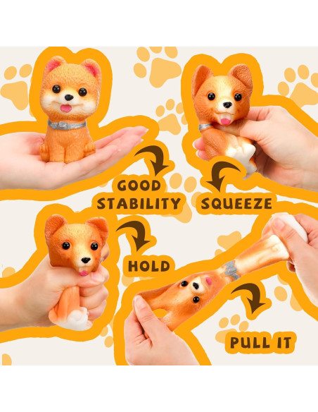 12 Pelotas de Estrés Perro Squeeze Blueweenly con Casas