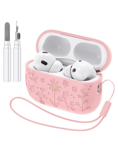Funda Protectora Silicona Rosa para AirPods Pro 2 CASEFUN