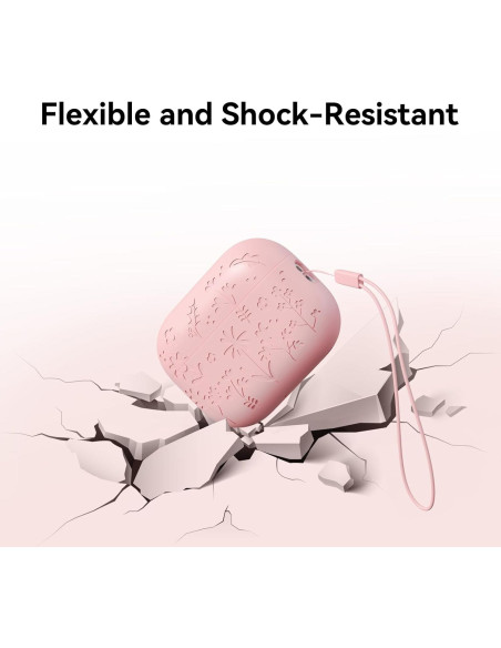 Funda Protectora Silicona Rosa para AirPods Pro 2 CASEFUN