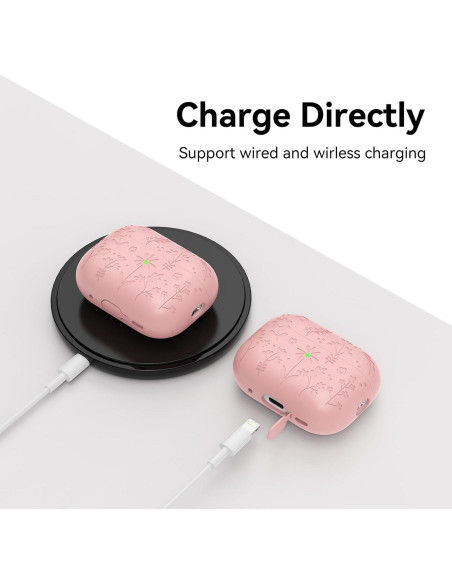 Funda Protectora Silicona Rosa para AirPods Pro 2 CASEFUN