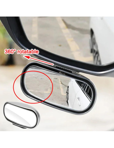 Espejo de Punto Ciego Berfi Life Ajustable 2 Pack Negro