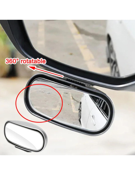 Espejo de Punto Ciego Berfi Life Ajustable 2 Pack Negro