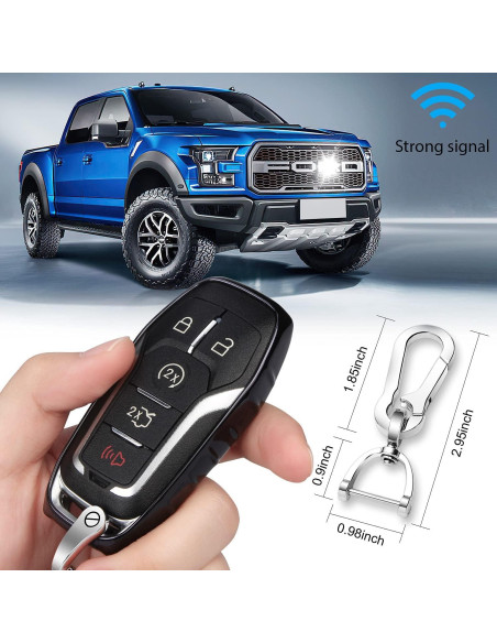 Funda de Llave TPU QBUC para Ford Fusion F-150 Mustang Negro