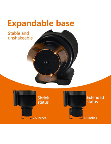 Adaptador Soporte para Taza Sojoy SJ-CH Universal Negro 12.7x11.4 cm